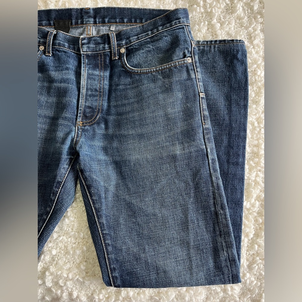 DIOR Homme. Medium Wash Straight Leg Slim Fit Denim Jeans. Size US 32. - Picture 3 of 16